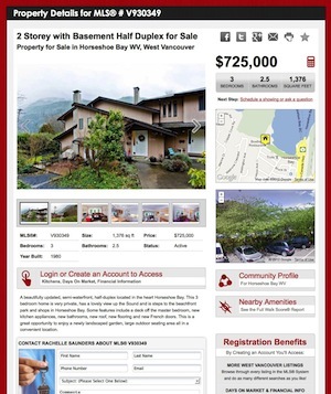 New Listing Details Page Screenshot